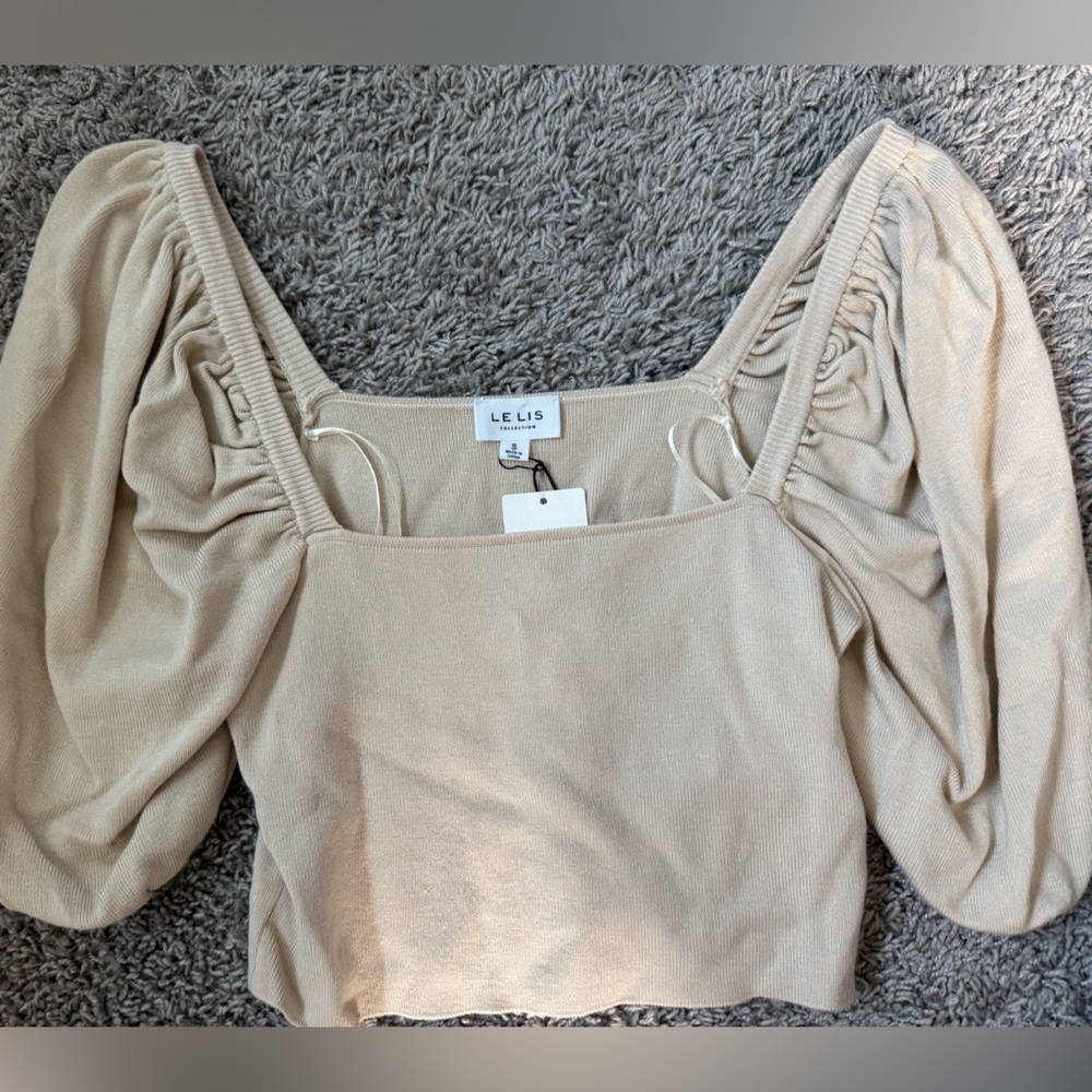 Le Lis Taupe Knit Top